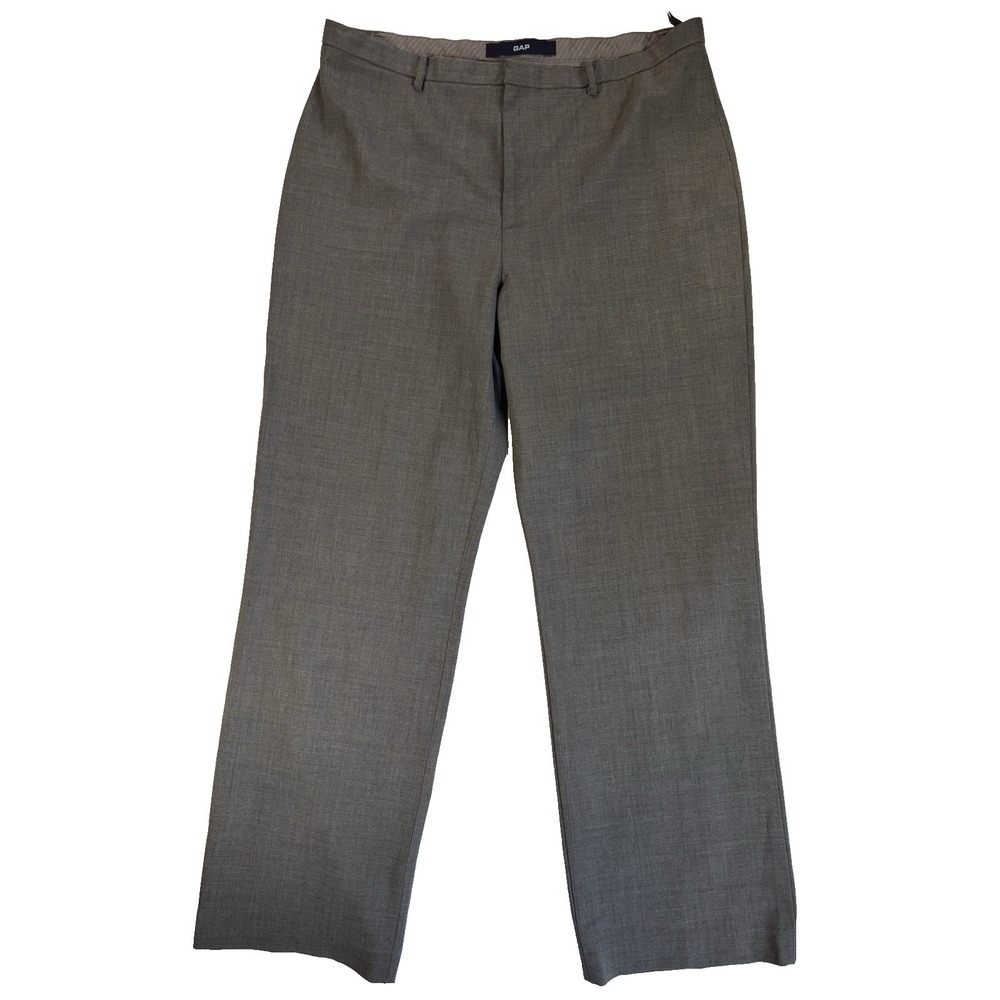 Gap Women's 16 Gray Wool Blend Classic Fit Trouser Preppy Academia Career Office